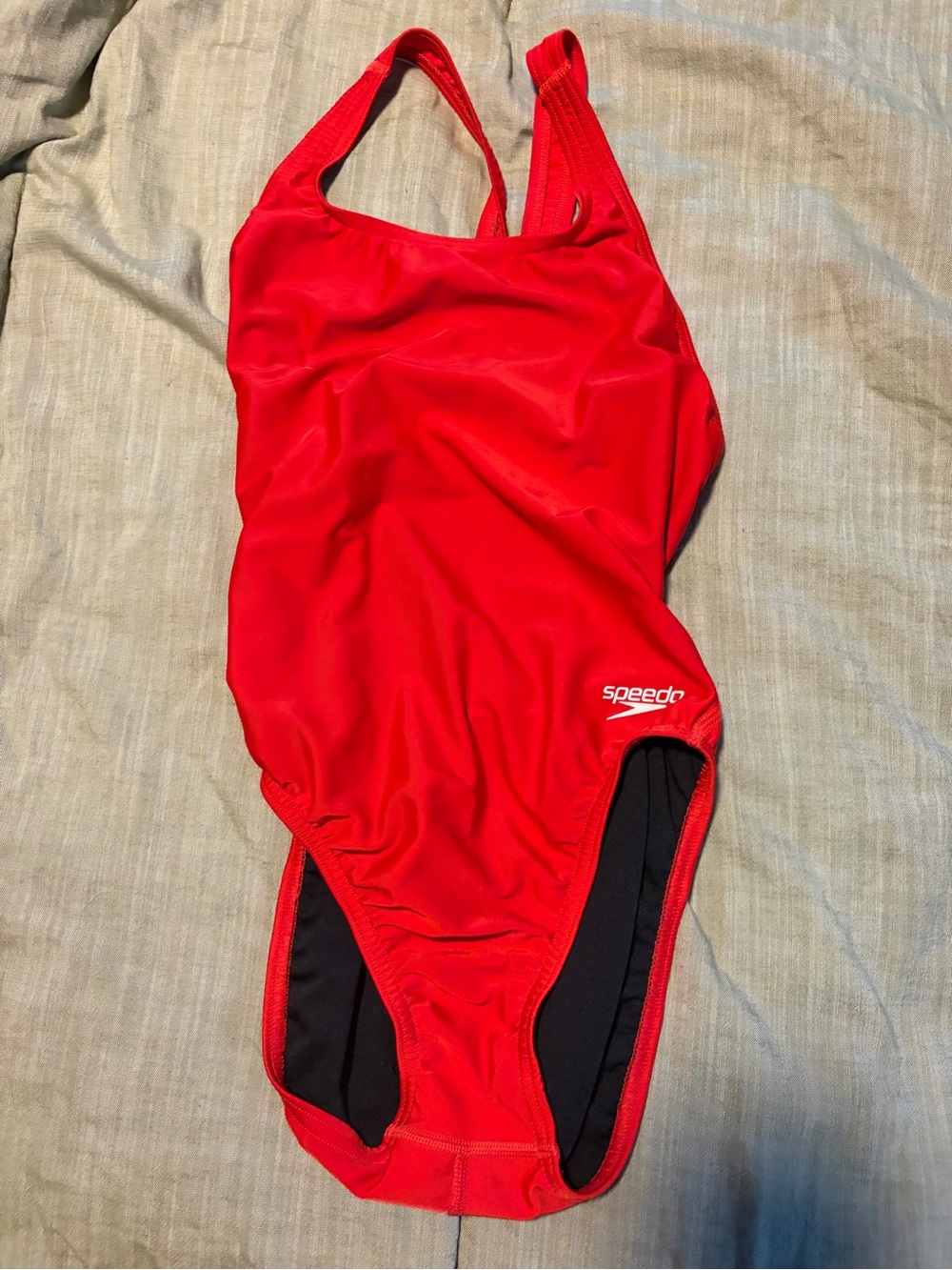 Speedo Bright Red Athletic One-Piece Swimsuit